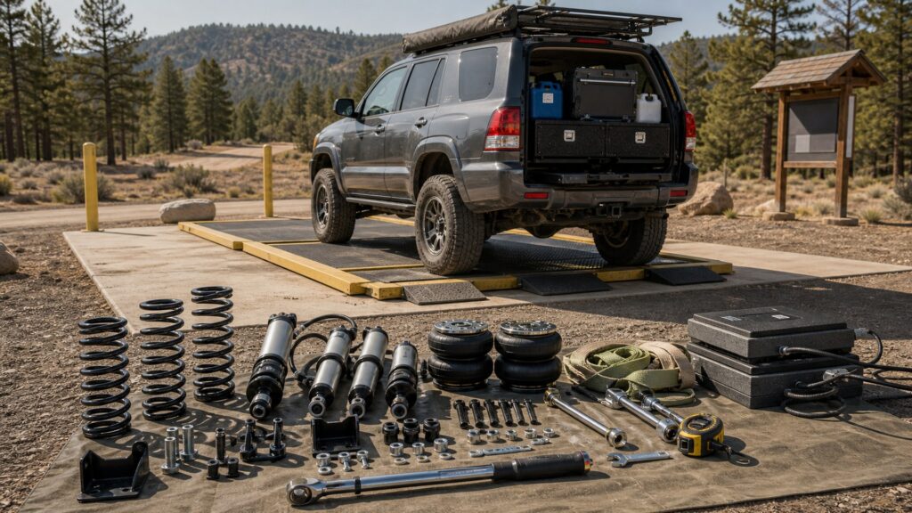 off-road suspension shopping setup for vehicle weight and payload limits with practical vehicle-focused details
