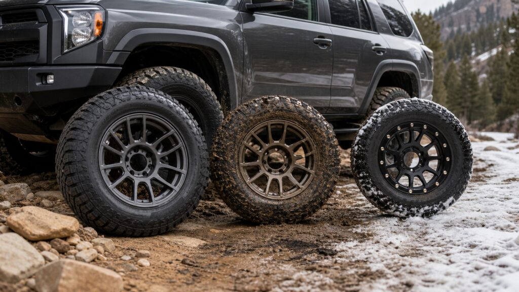 off-road wheels shopping setup for seasonal driving conditions with practical vehicle-focused details