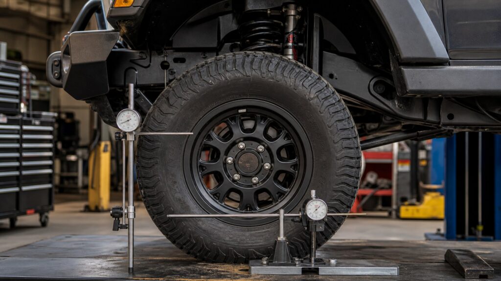 off-road wheels shopping setup for wheel size and clearance checks with practical vehicle-focused details