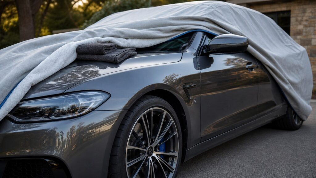 outdoor car covers shopping setup for paint and body protection with practical vehicle-focused details