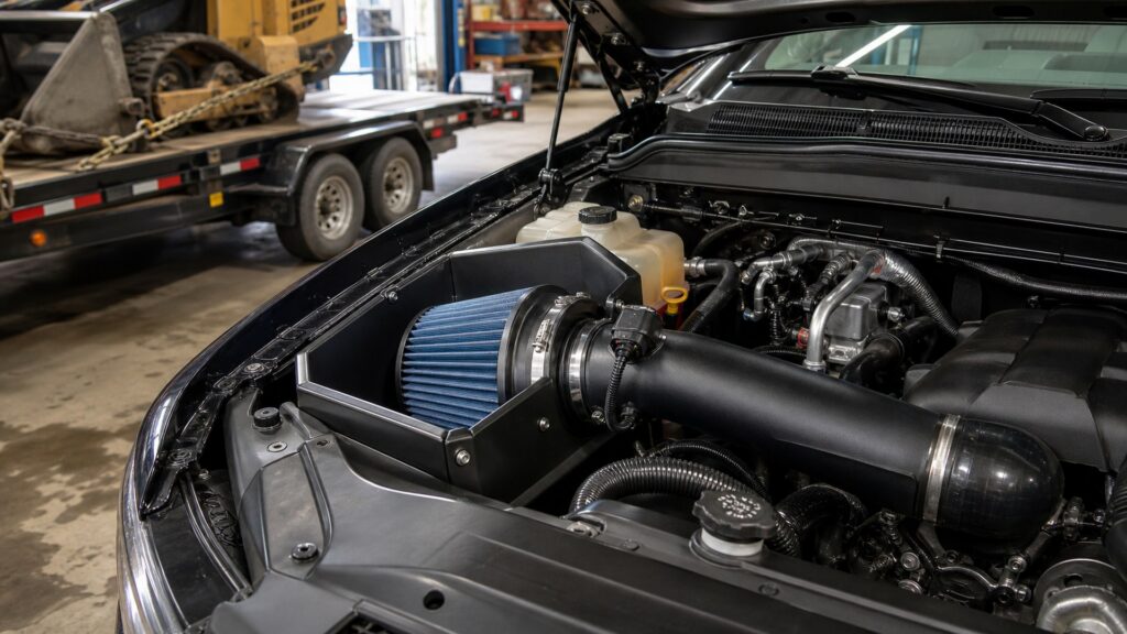 performance intake kits shopping setup for towing and load performance with practical vehicle-focused details