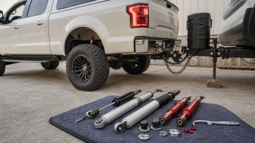 performance shock absorbers shopping setup for towing and load performance with practical vehicle-focused details