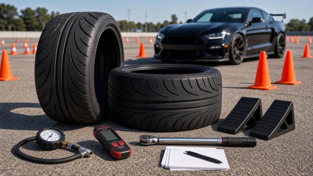 performance tires shopping setup for performance handling goals with practical vehicle-focused details