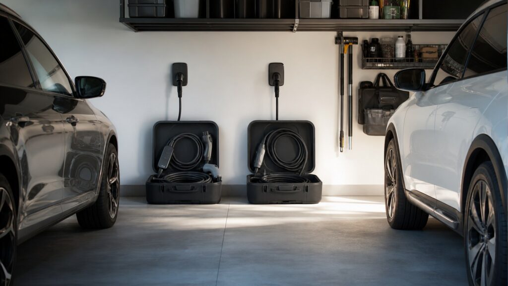 portable ev chargers shopping setup for multi-ev households with practical vehicle-focused details