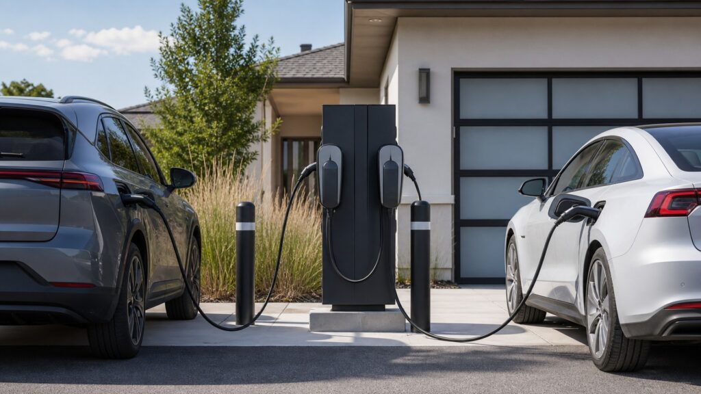 public charging stations shopping setup for multi-ev households with practical vehicle-focused details
