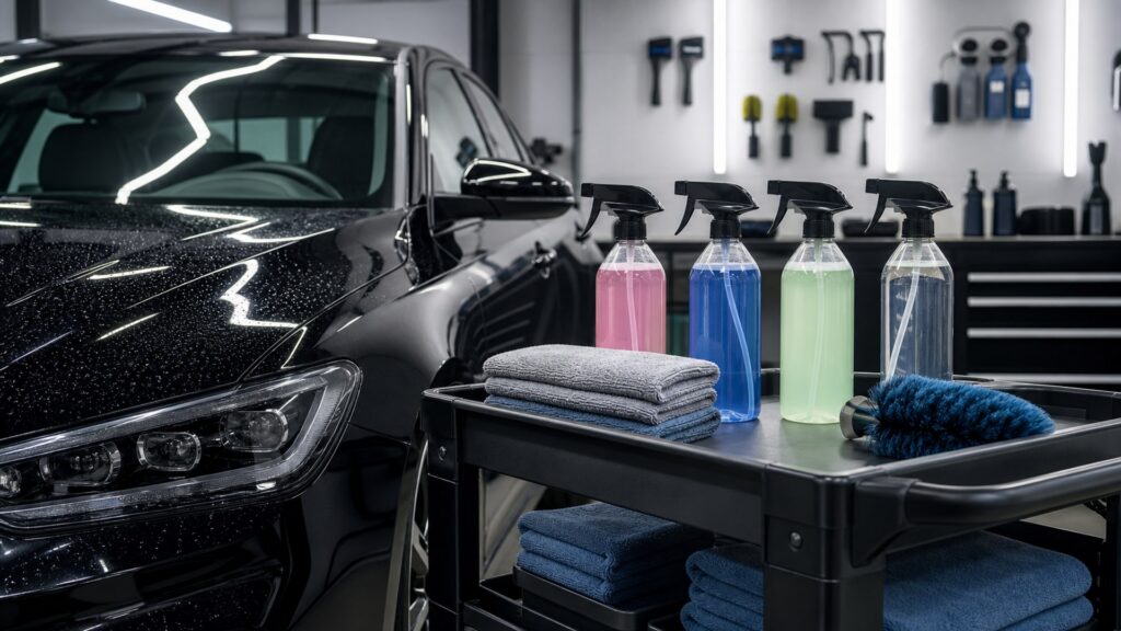 quick detailer sprays shopping setup for professional detailer workflows with practical vehicle-focused details