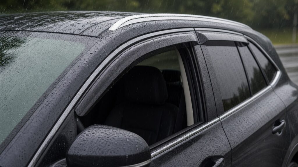 rain guards shopping setup for weather and road protection with practical vehicle-focused details