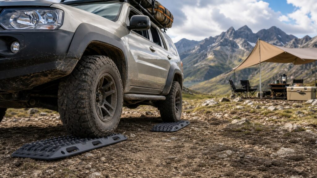 recovery boards shopping setup for remote camping gear lists with practical vehicle-focused details