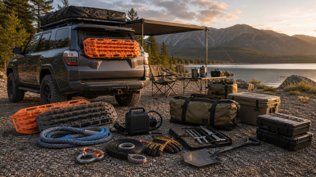 recovery equipment shopping setup for overlanding trip setups with practical vehicle-focused details