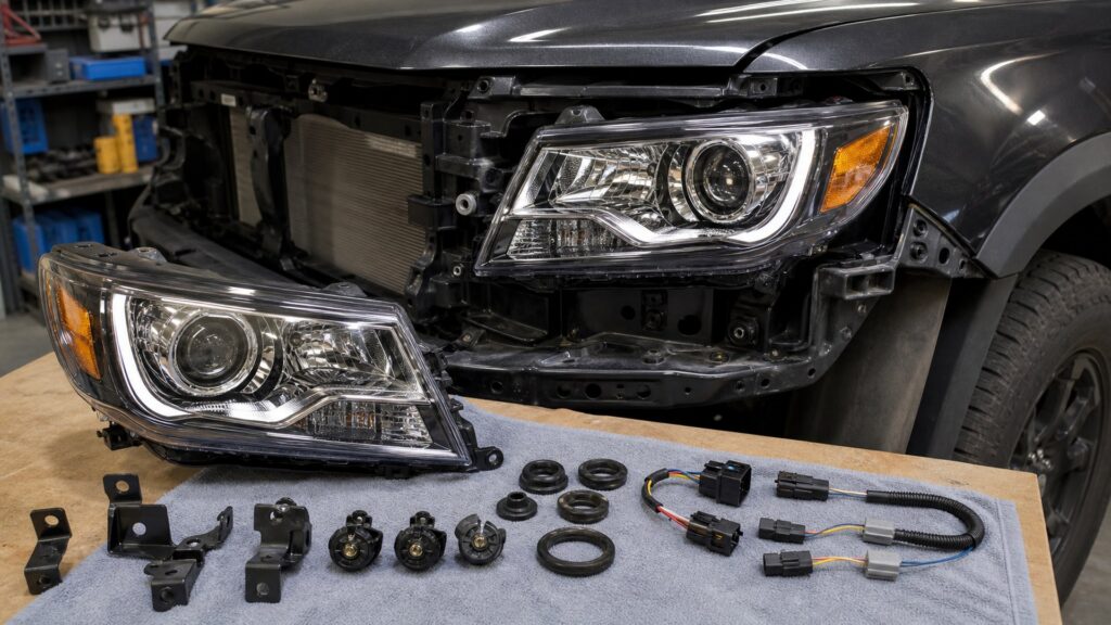 replacement headlight assemblies shopping setup for wiring and mounting planning with practical vehicle-focused details