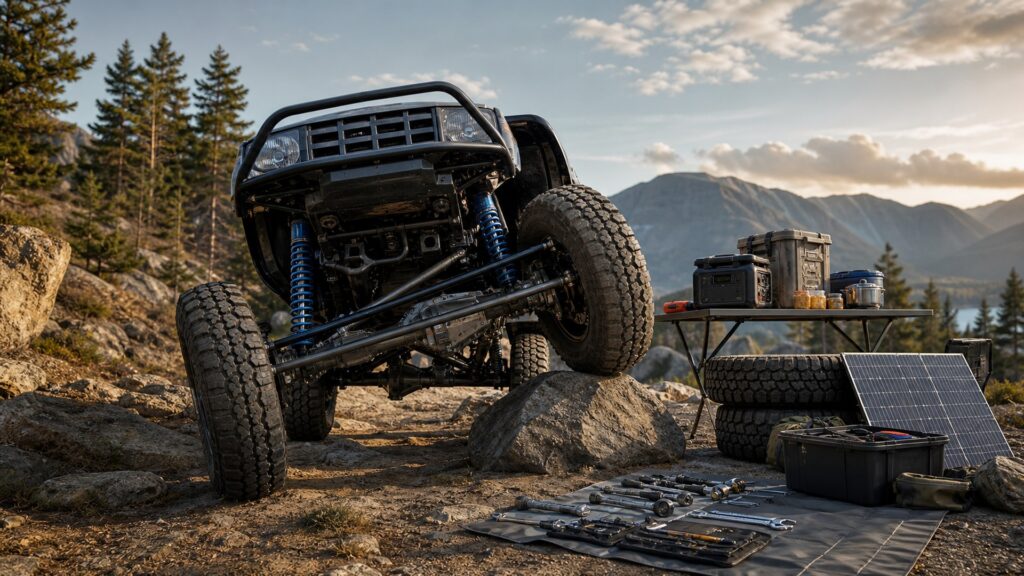 rock crawler suspension kits shopping setup for self-reliant travel prep with practical vehicle-focused details