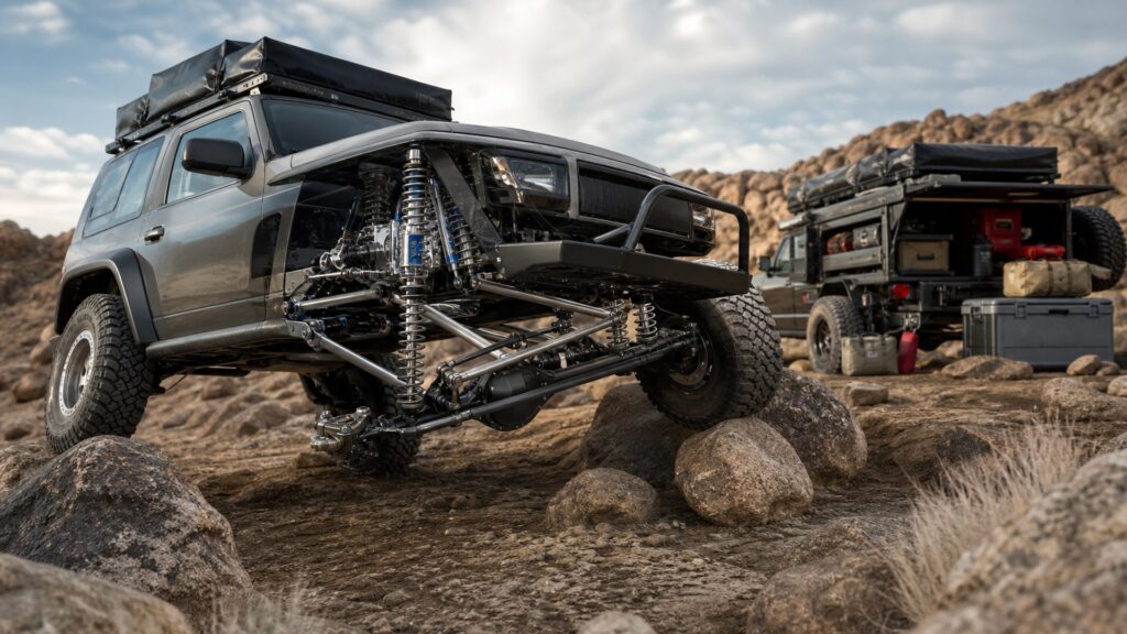 rock crawler suspension kits shopping setup for vehicle weight and payload limits with practical vehicle-focused details