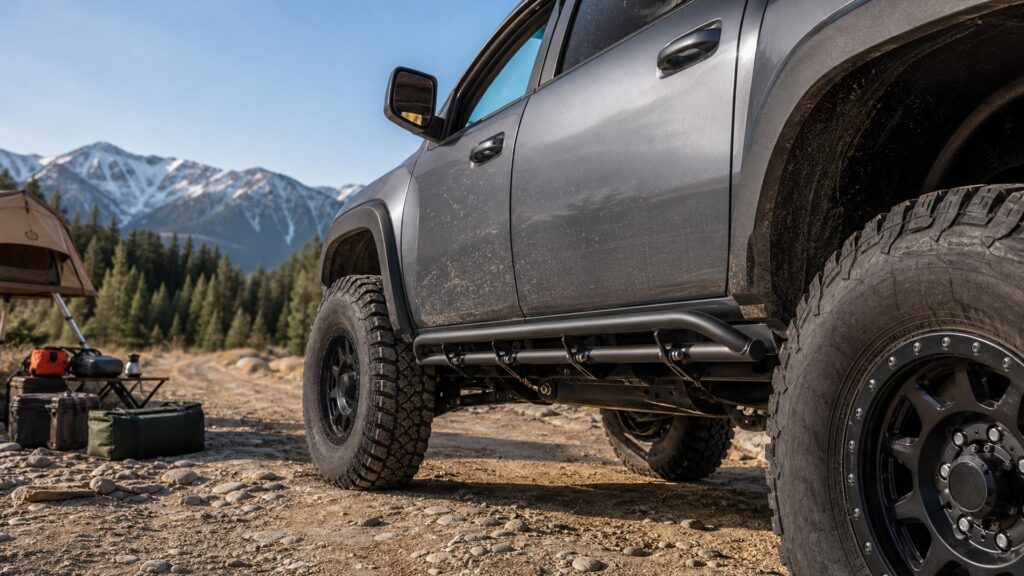 rock sliders shopping setup for remote camping gear lists with practical vehicle-focused details