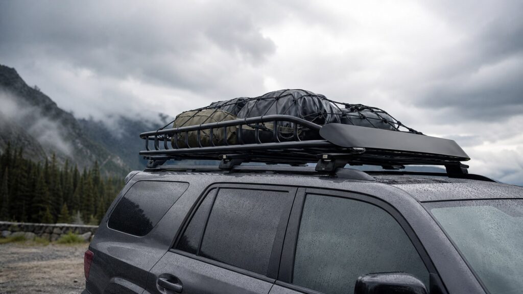 roof basket carriers shopping setup for weather and road protection with practical vehicle-focused details