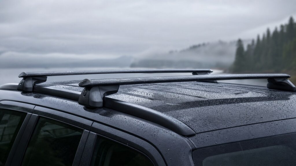 roof rack cross bars shopping setup for weather and road protection with practical vehicle-focused details