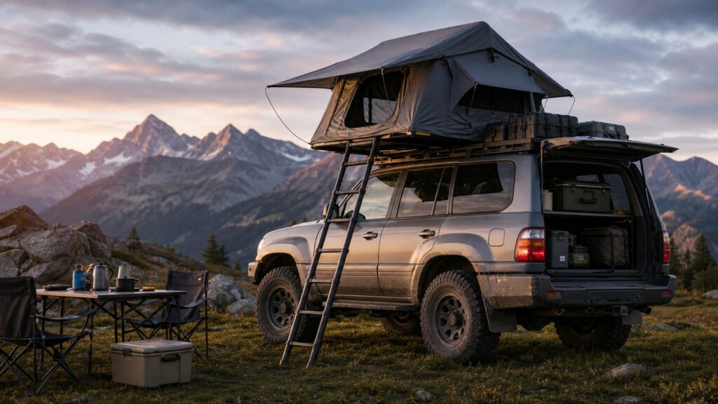 roof top tents shopping setup for remote camping gear lists with practical vehicle-focused details