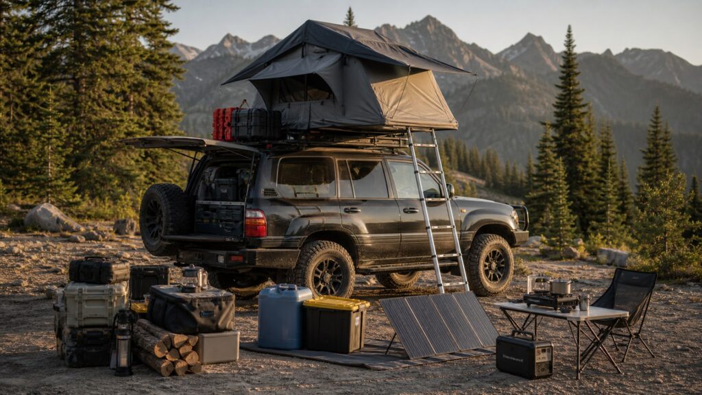 roof top tents shopping setup for self-reliant travel prep with practical vehicle-focused details