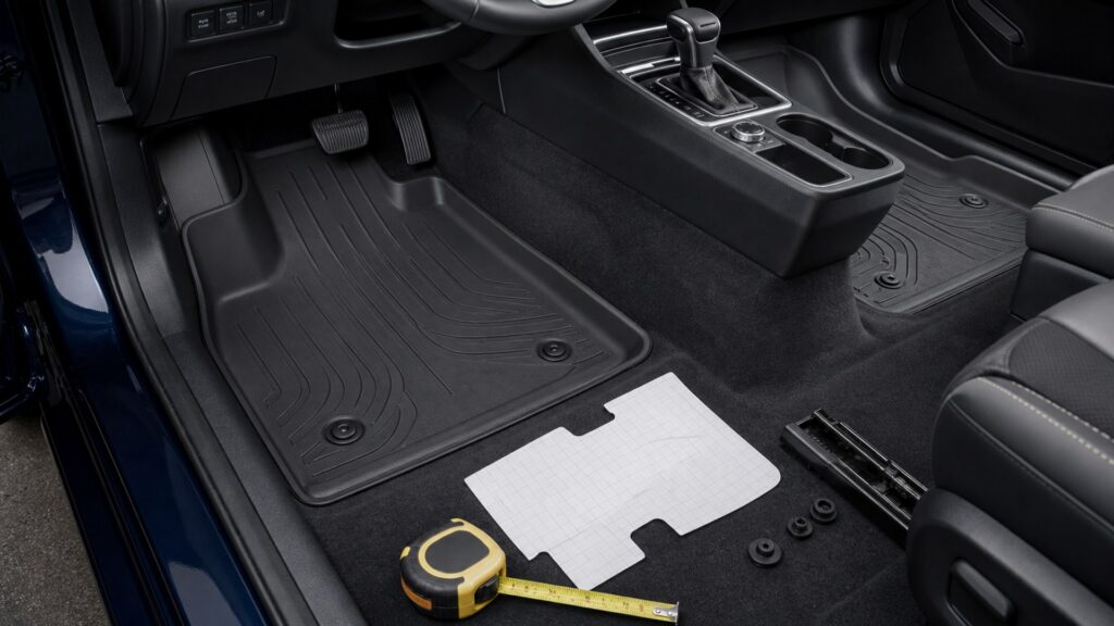 rubber floor liners shopping setup for interior fitment checks with practical vehicle-focused details