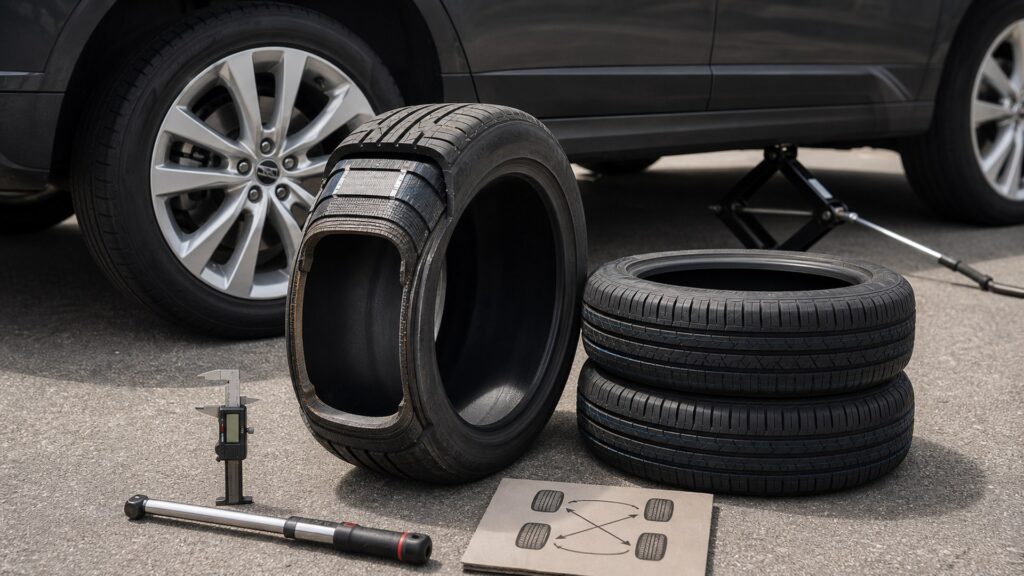 run-flat tires shopping setup for passenger vehicle tires maintenance planning with practical vehicle-focused details