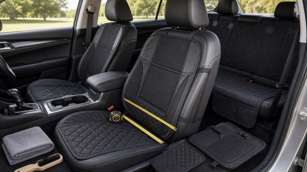 seat protection shopping setup for interior fitment checks with practical vehicle-focused details