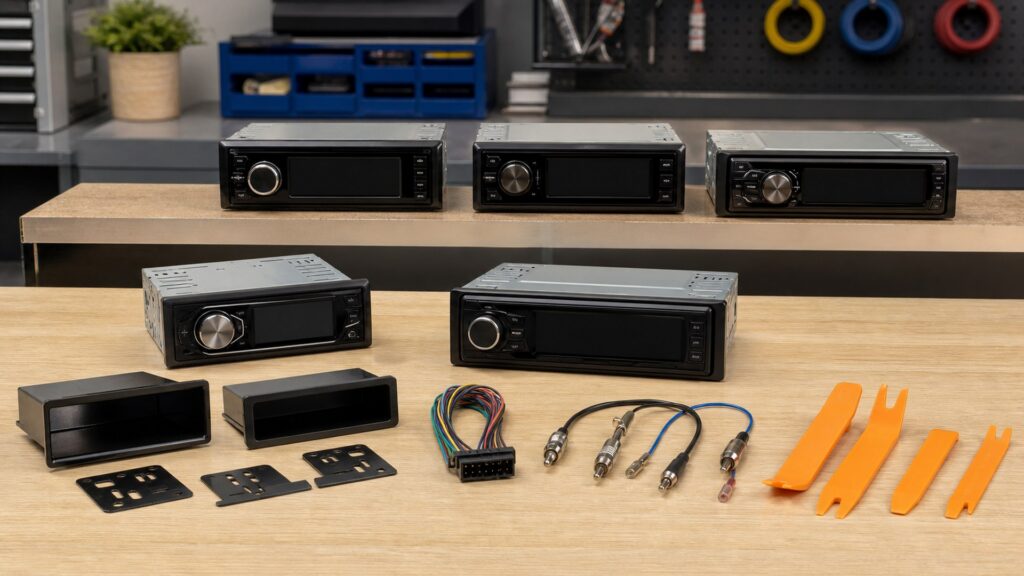 single din head units shopping setup for car stereo head units feature comparisons with practical vehicle-focused details