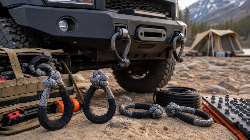 soft shackles shopping setup for remote camping gear lists with practical vehicle-focused details