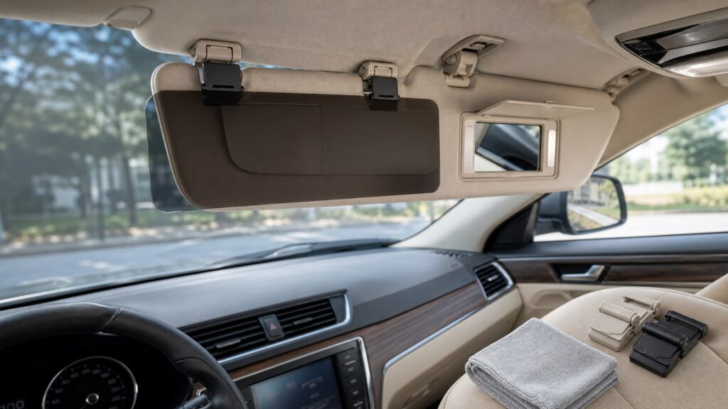 sun visor extensions shopping setup for paint and body protection with practical vehicle-focused details