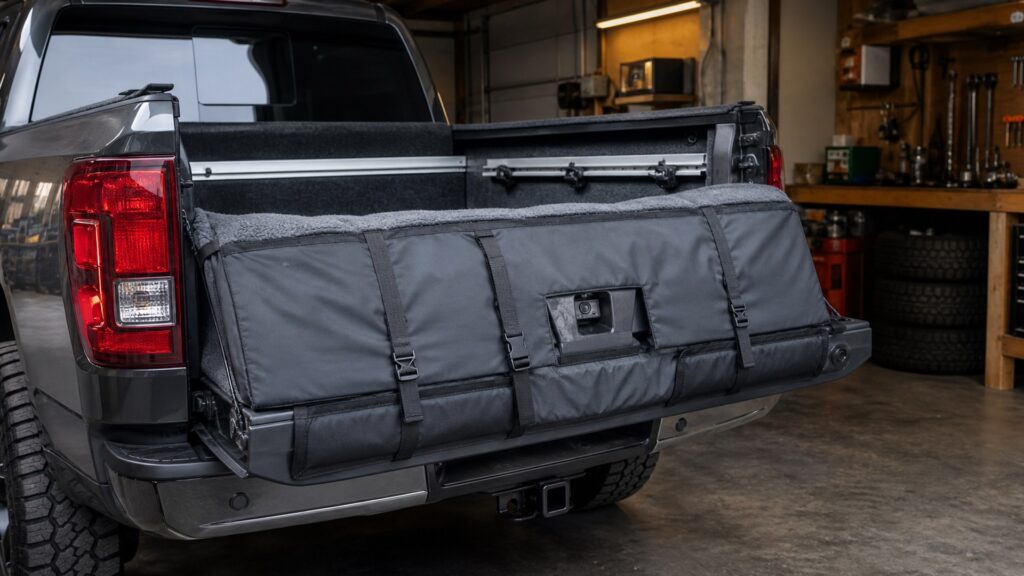 tailgate pads shopping setup for truck bed accessories installation planning with practical vehicle-focused details