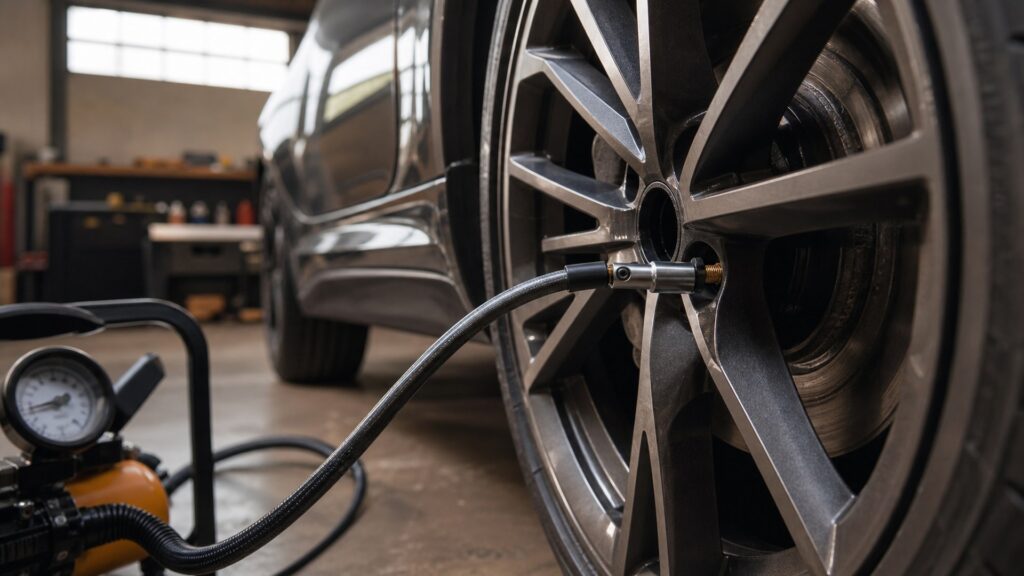 tire inflators shopping setup for wheel size and clearance checks with practical vehicle-focused details
