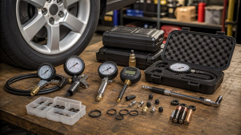 tire pressure gauges shopping setup for tire maintenance tools maintenance planning with practical vehicle-focused details