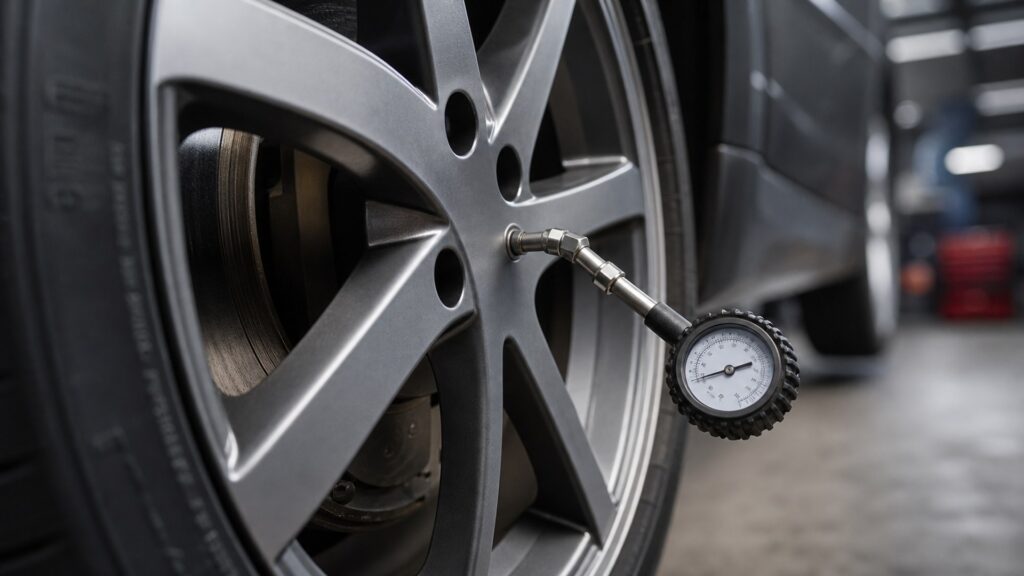 tire pressure gauges shopping setup for wheel size and clearance checks with practical vehicle-focused details