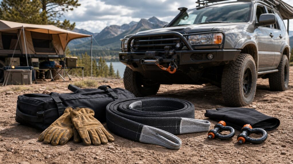 tow straps shopping setup for overlanding trip setups with practical vehicle-focused details