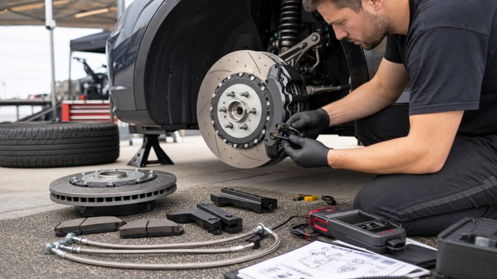 track brake kits shopping setup for brake upgrades compatibility checks with practical vehicle-focused details