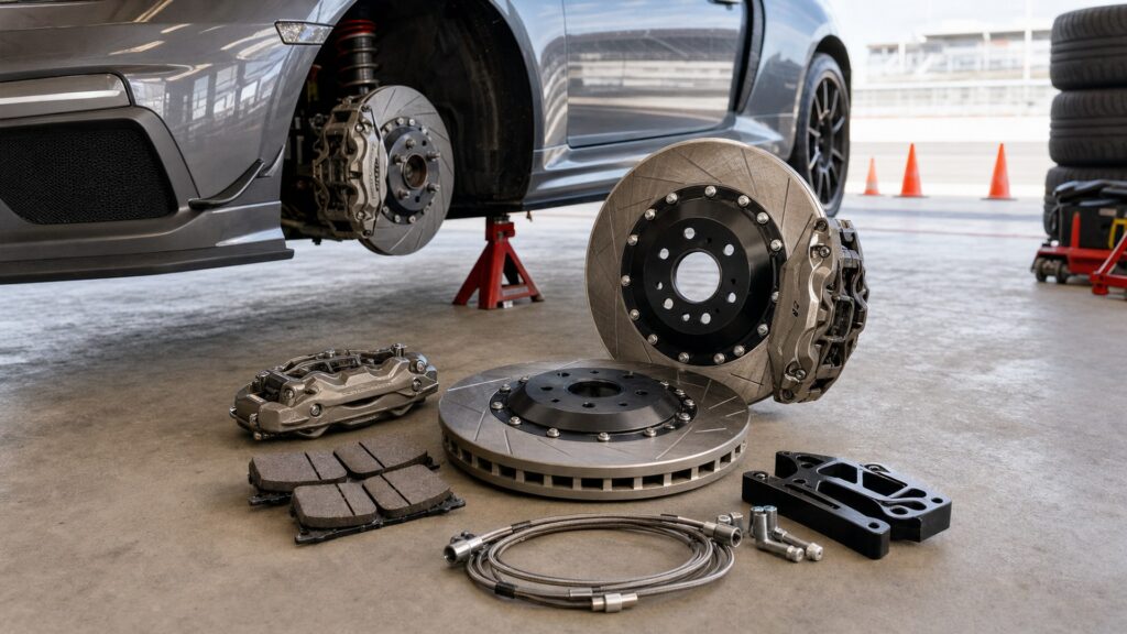 track brake kits shopping setup for track and autocross builds with practical vehicle-focused details