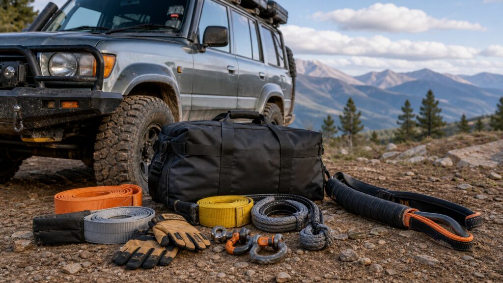 trail recovery kits shopping setup for self-reliant travel prep with practical vehicle-focused details