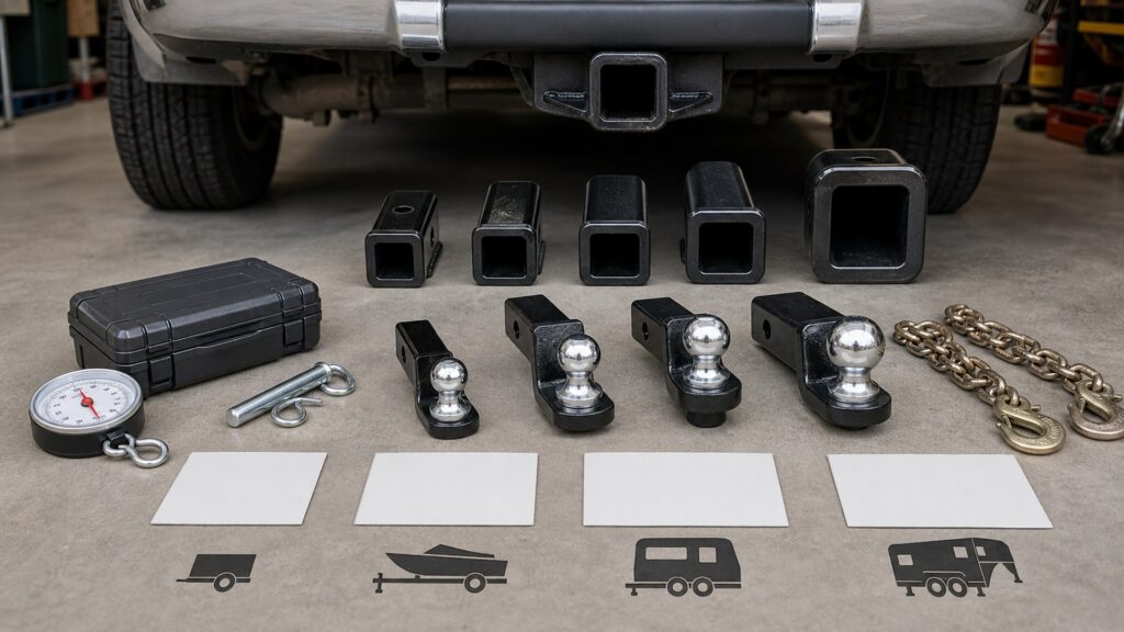 trailer hitches shopping setup for hitch class and payload limits with practical vehicle-focused details