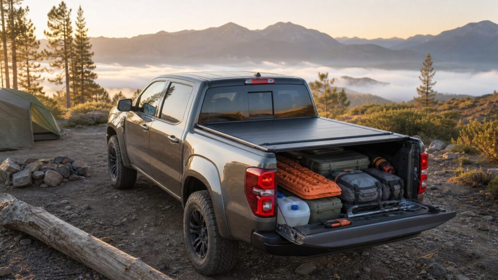 truck bed covers shopping setup for off-road and travel setups with practical vehicle-focused details