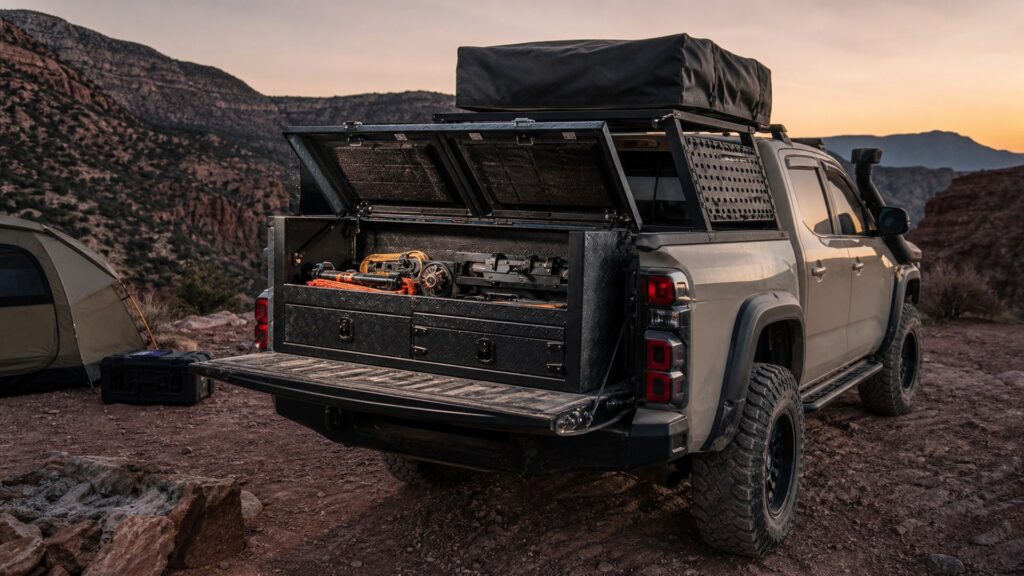 truck bed toolboxes shopping setup for off-road and travel setups with practical vehicle-focused details