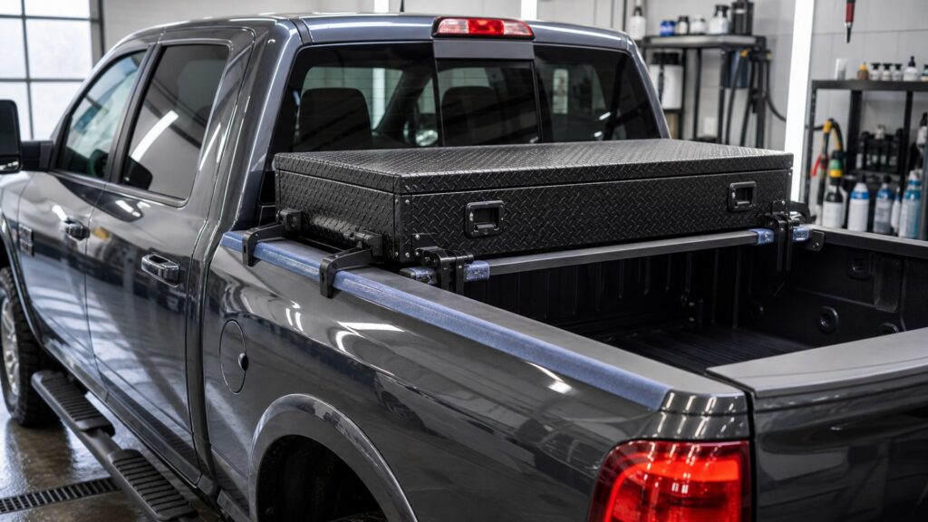 truck bed toolboxes shopping setup for paint and body protection with practical vehicle-focused details