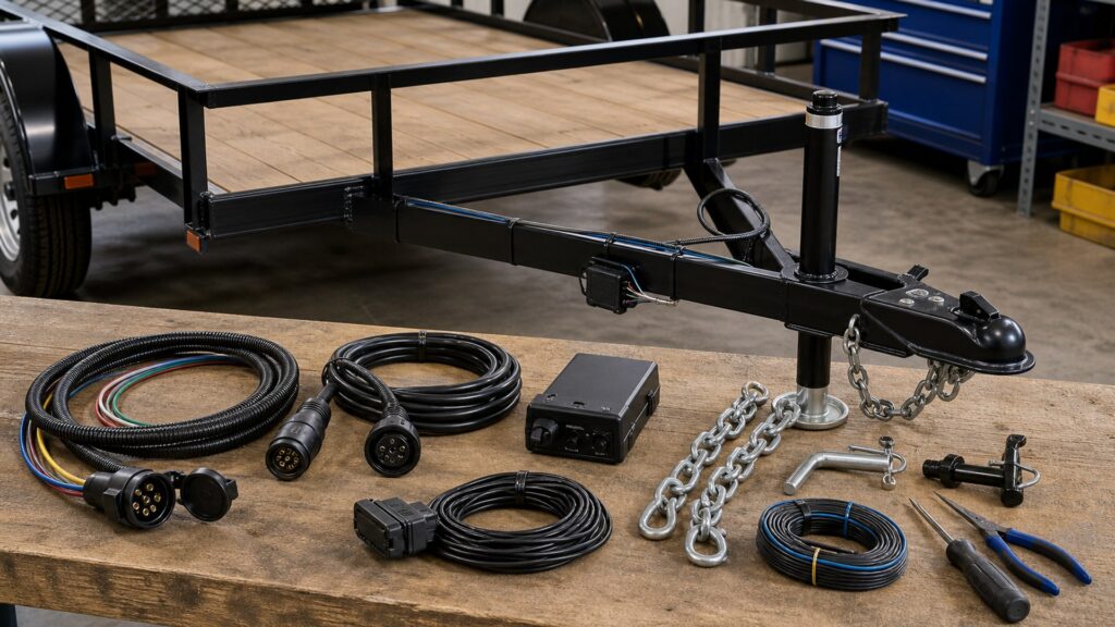 utility trailers shopping setup for trailer wiring and braking with practical vehicle-focused details