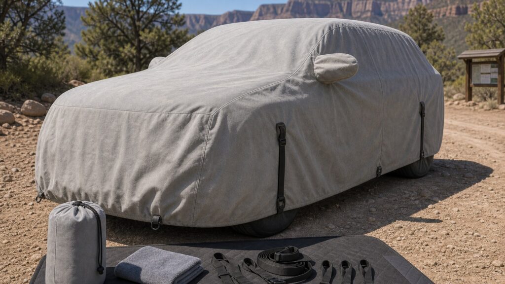 vehicle covers shopping setup for off-road and travel setups with practical vehicle-focused details