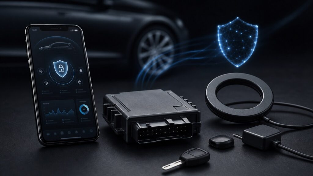 vehicle immobilizers shopping setup for screen, sensor, and app integration with practical vehicle-focused details