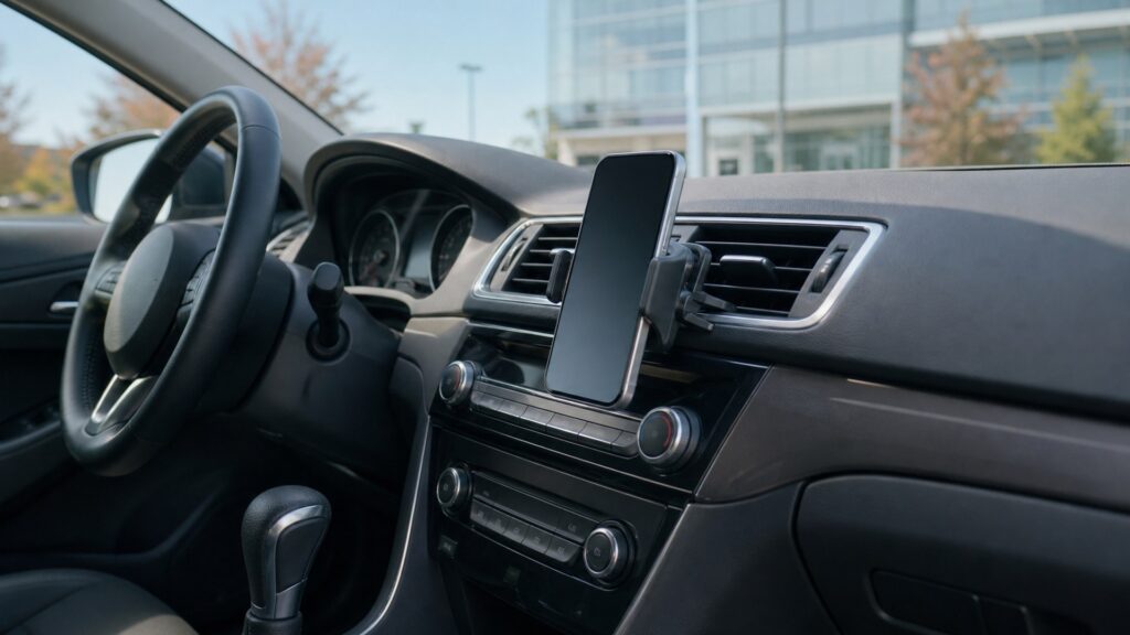 vent phone mounts shopping setup for ride-share and commuter cars with practical vehicle-focused details
