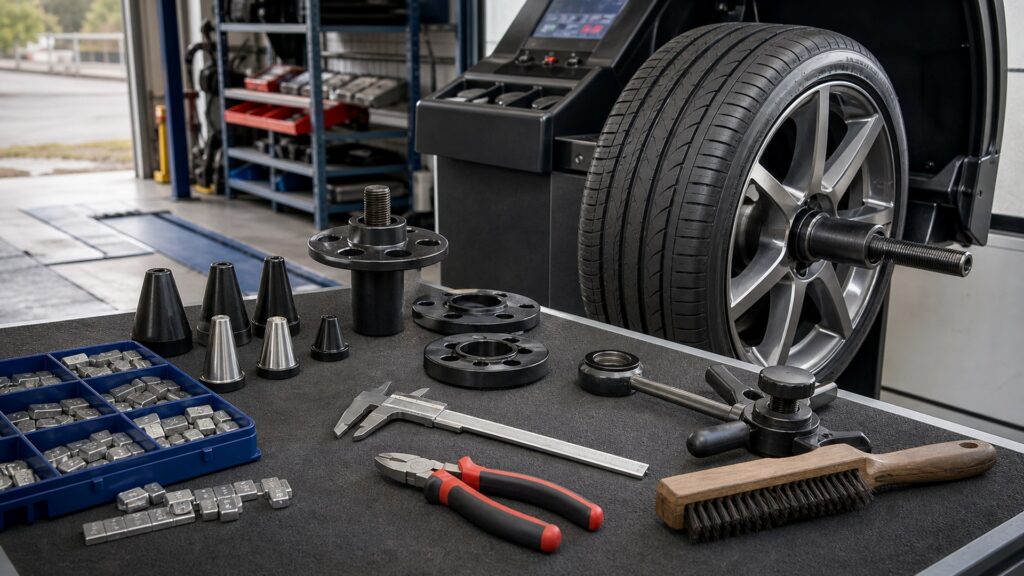 wheel balancing tools shopping setup for tire maintenance tools maintenance planning with practical vehicle-focused details
