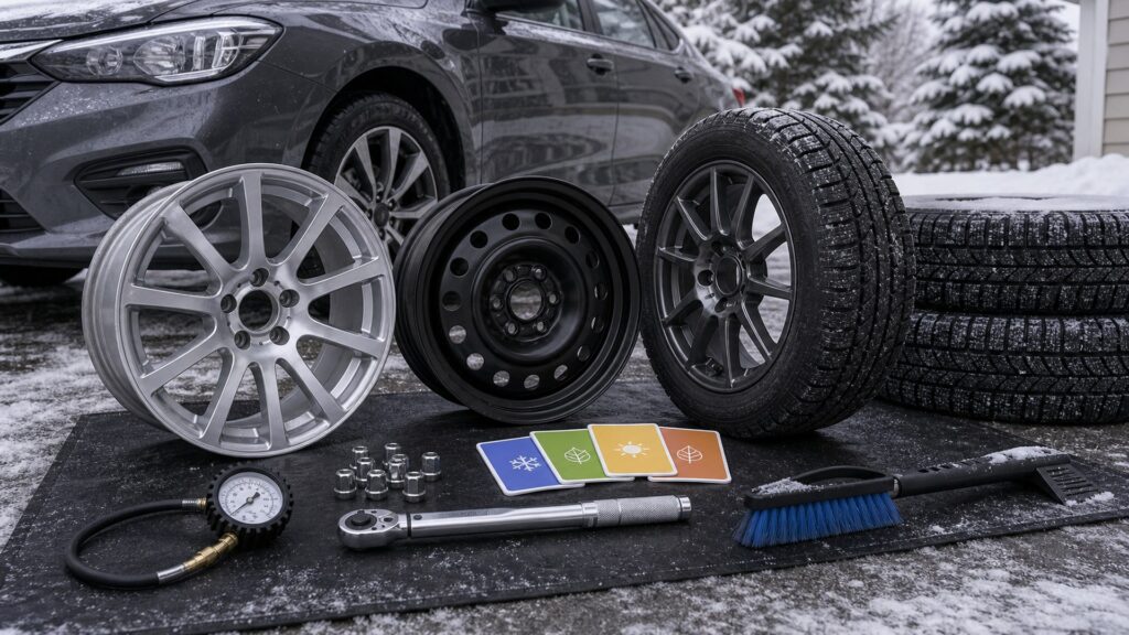 wheels & rims shopping setup for seasonal driving conditions with practical vehicle-focused details
