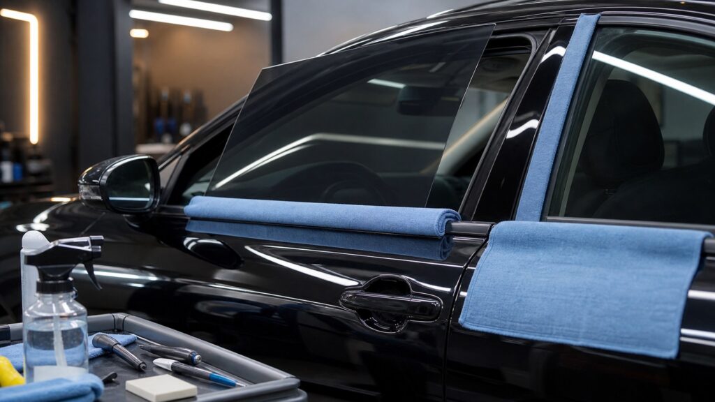 window tint kits shopping setup for paint and body protection with practical vehicle-focused details