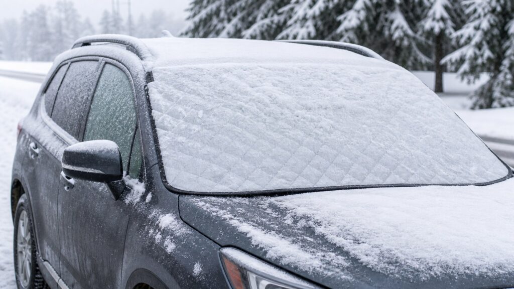 windshield covers shopping setup for weather and road protection with practical vehicle-focused details