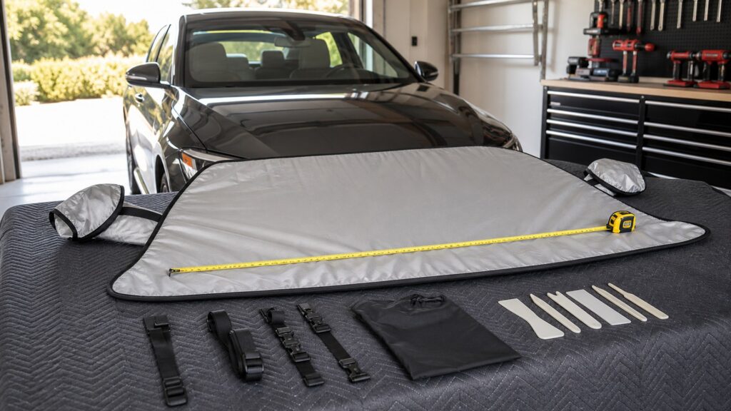 windshield covers shopping setup for window accessories installation planning with practical vehicle-focused details