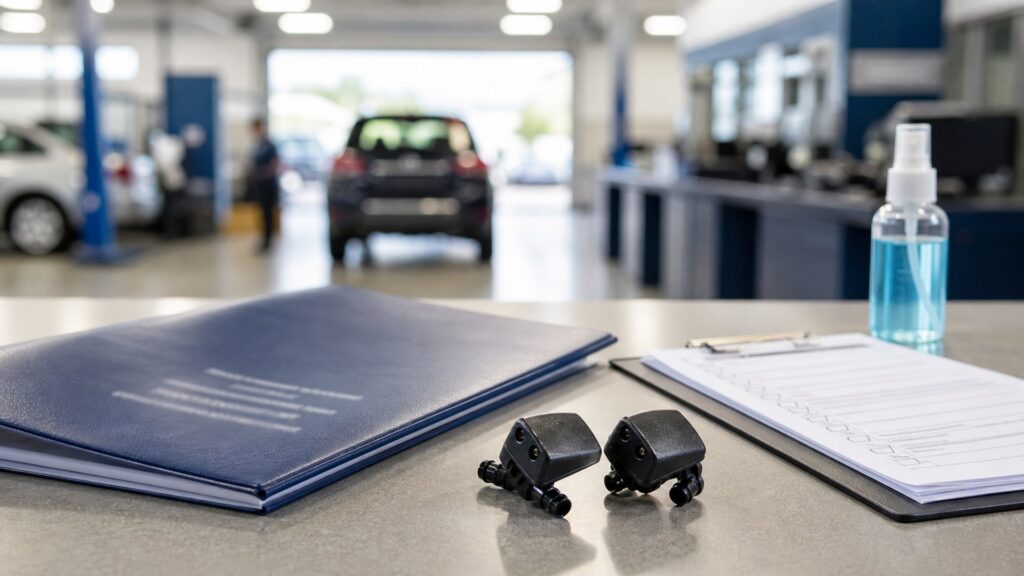 windshield washer nozzles shopping setup for warranty and service life with practical vehicle-focused details