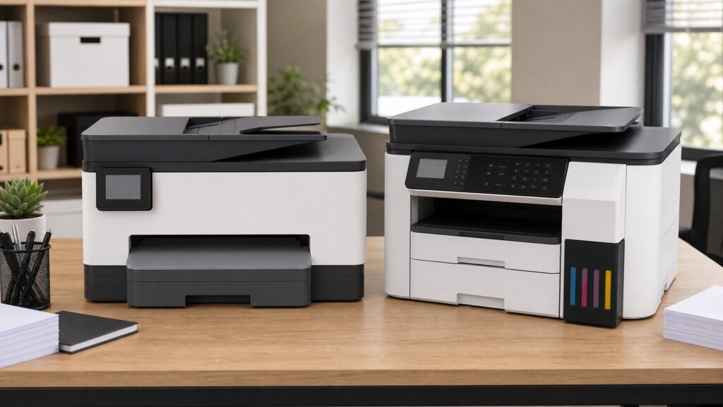HP OfficeJet Pro 9135e vs Canon MAXIFY GX7021 business comparison image